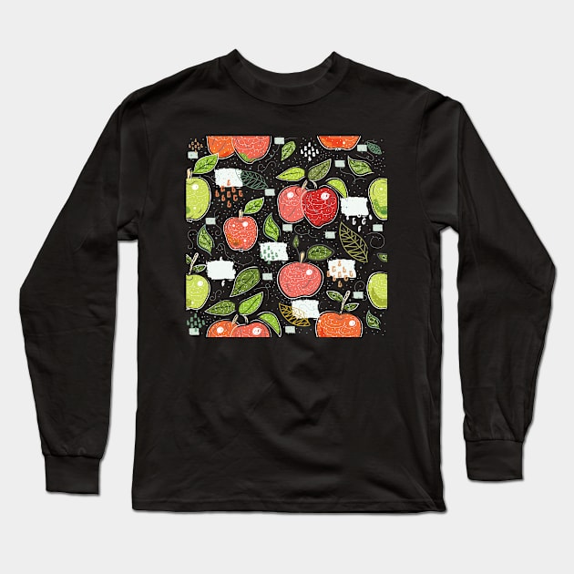 Apples Long Sleeve T-Shirt by KristinaStellar 